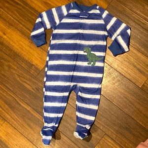 Child of Mine by Carter’s Dinosaur 🦕 Pajamas Size 12 Months Blue White Green